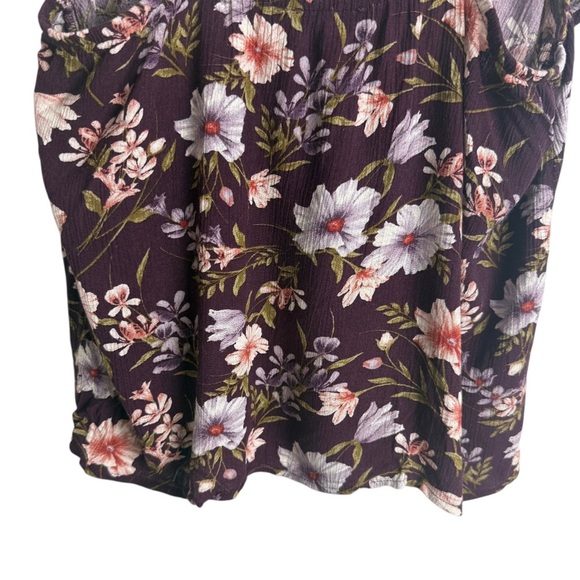 American Eagle Floral Print Ruffled Tank Top Flowy Feminine Size Small Summer - Picture 3 of 8